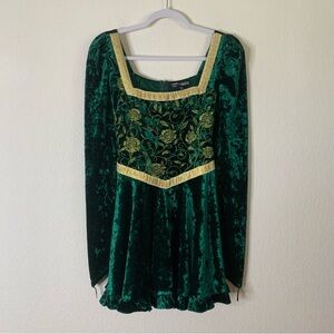 Dolls kill x shrek green Fiona mini dress S